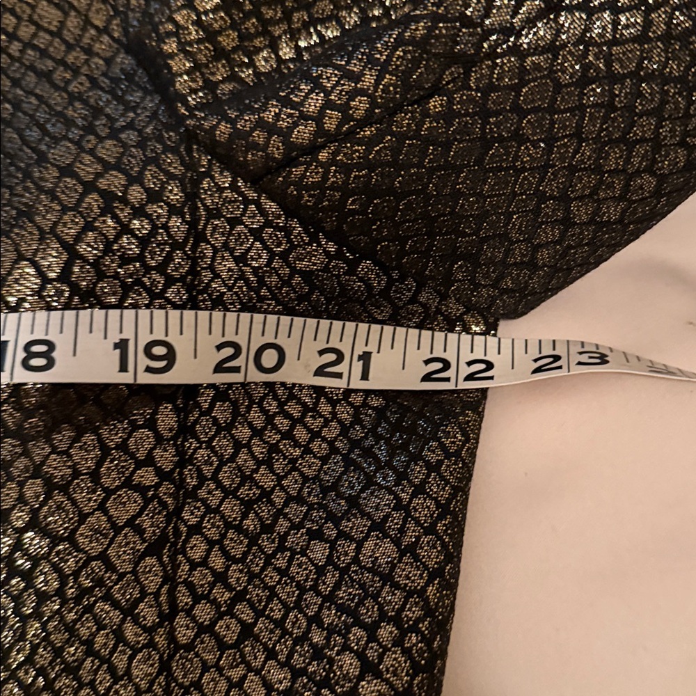 Anne Klein Black and Gold Patterned Blazer - Picture 4 of 5